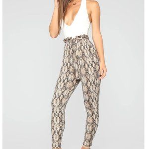 Snake Print Jumpsuit NWT